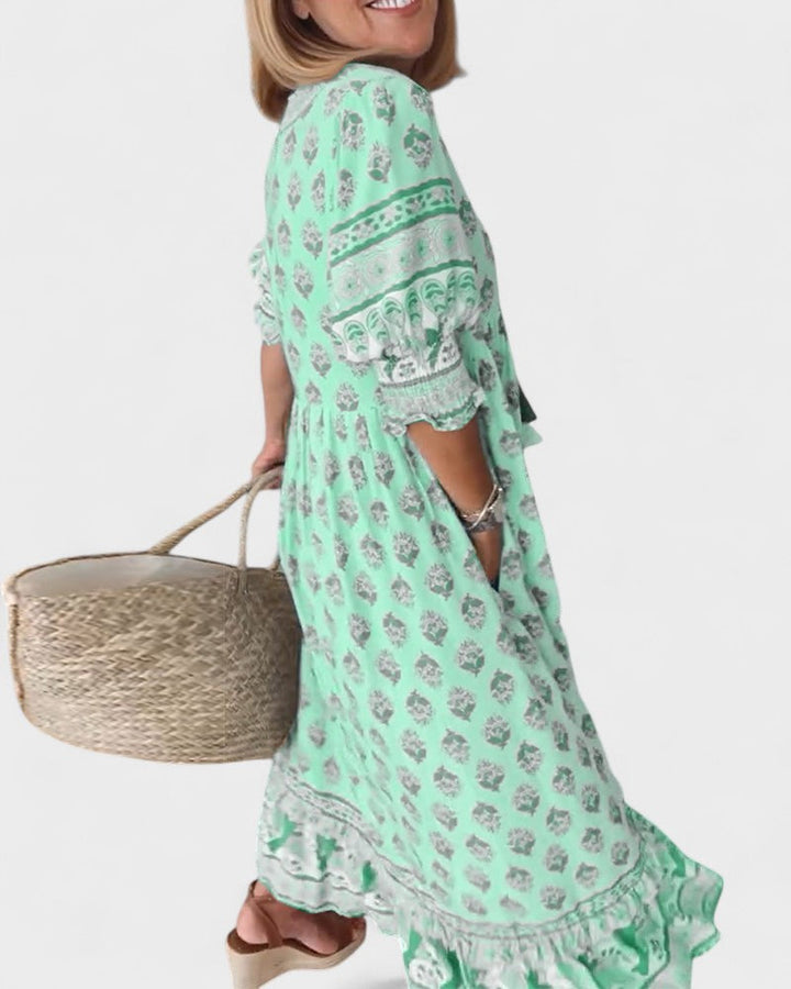 Lani | Boho Knopfkleid