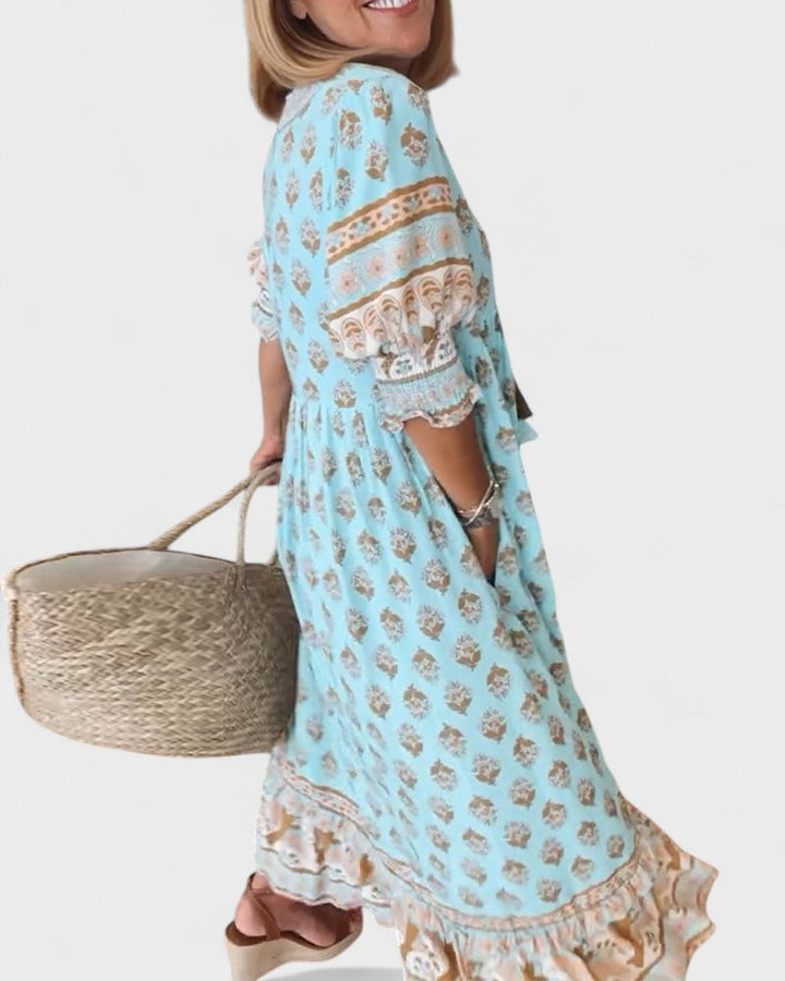 Lani | Boho Knopfkleid
