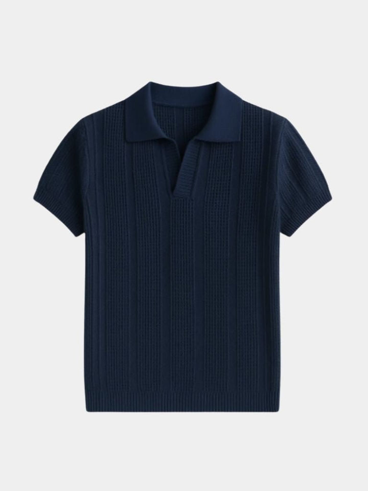 Die Solenne – Elfenbein Texturiertes Polo