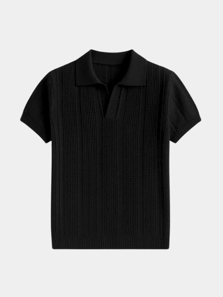 Die Solenne – Elfenbein Texturiertes Polo