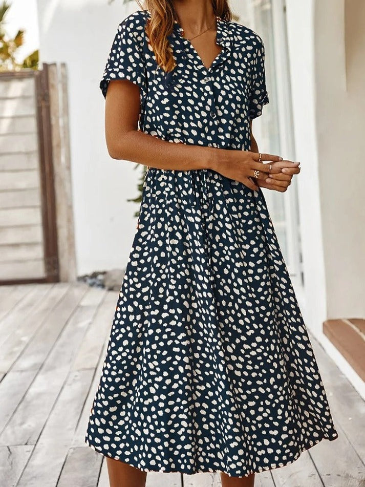BENEDICTA I VINTAGE GEDRUCKTES KLEID