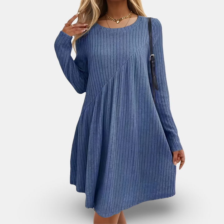 Clarita | Weiches & Bequemes Kleid mit langen Ärmeln