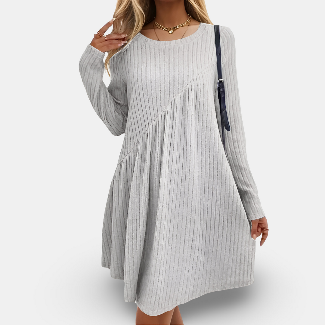 Clarita | Weiches & Bequemes Kleid mit langen Ärmeln