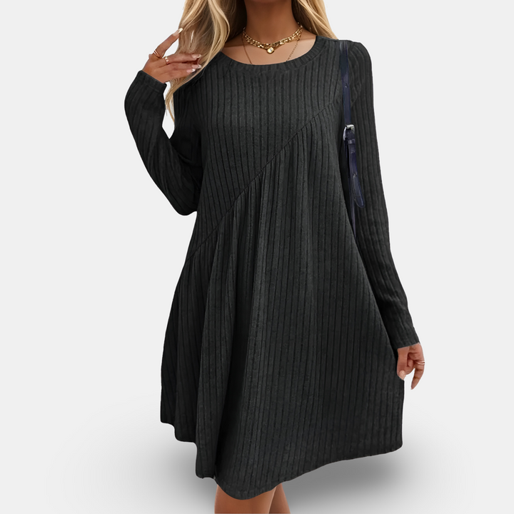 Clarita | Weiches & Bequemes Kleid mit langen Ärmeln