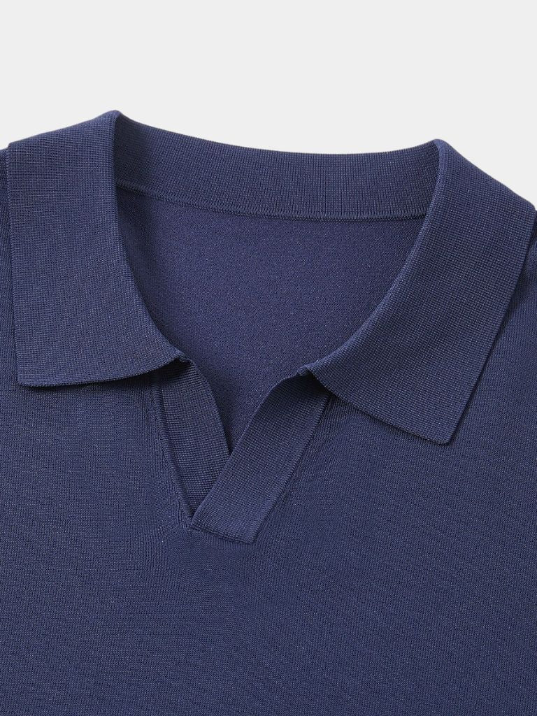 Das Oxford – Erhöhtes Navy Polo