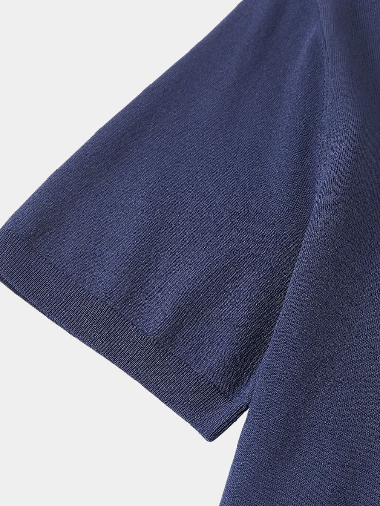 Das Oxford – Erhöhtes Navy Polo