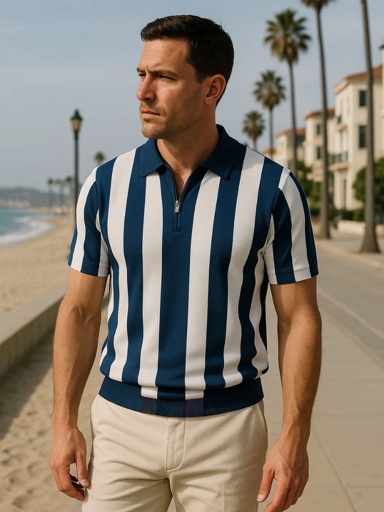 Das Marlow – Klassisches Navy Streifen Polo