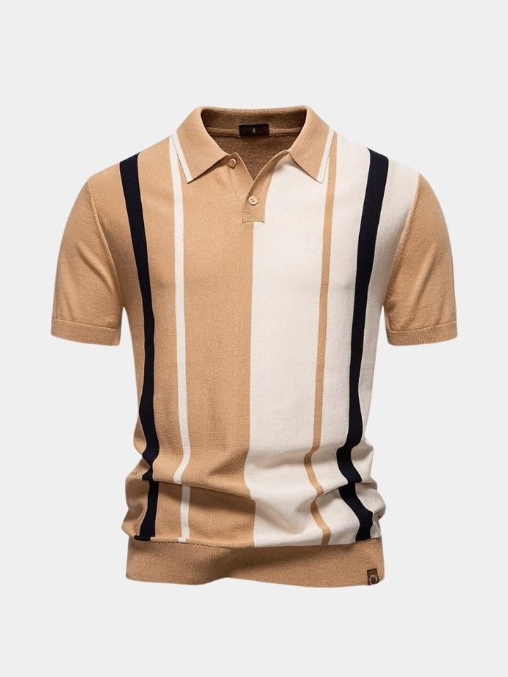 Das Crestline – Heritage Stripe Strick-Polo