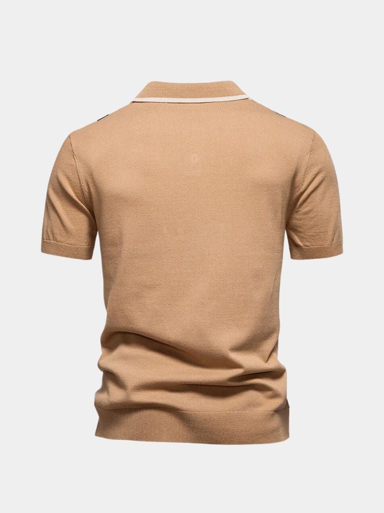 Das Crestline – Heritage Stripe Strick-Polo
