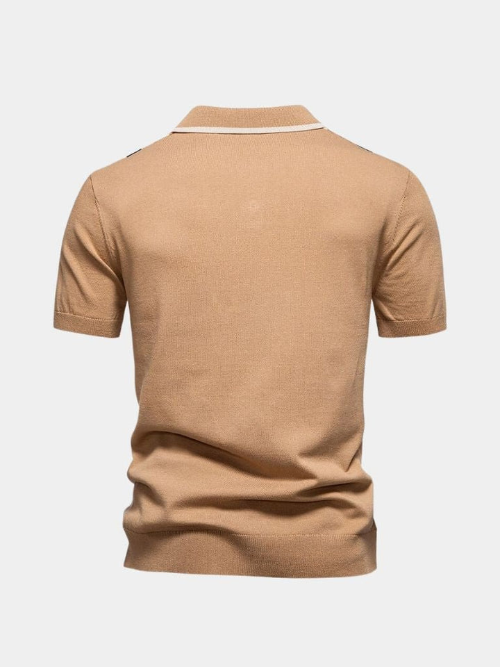 Das Crestline – Heritage Stripe Strick-Polo