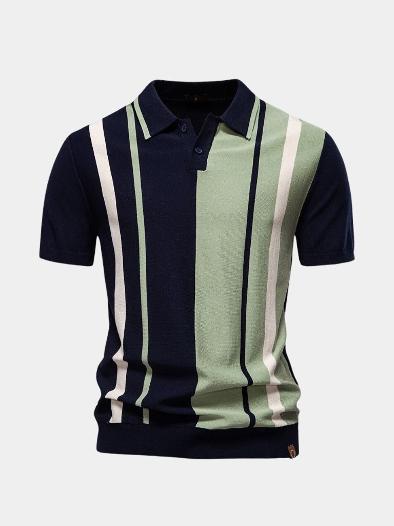 Das Crestline – Heritage Stripe Strick-Polo
