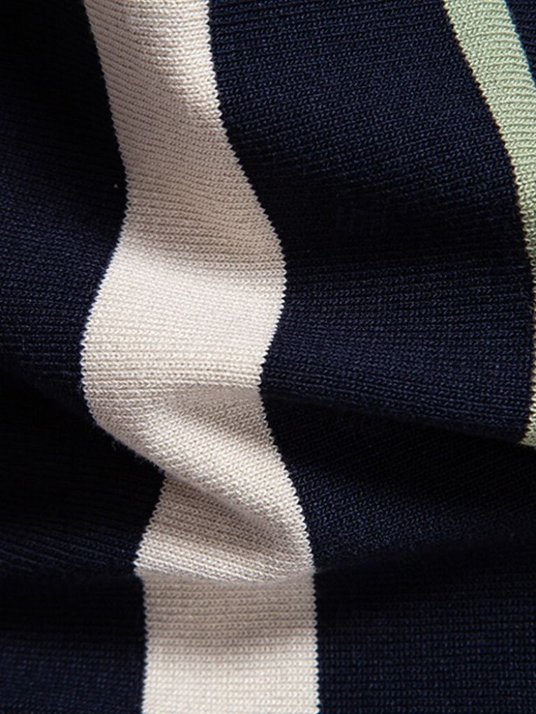Das Crestline – Heritage Stripe Strick-Polo
