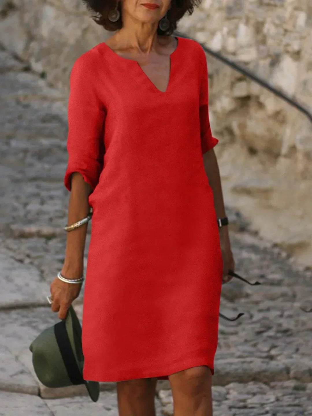 Selena | Elegantes Kleid mit V-Ausschnitt