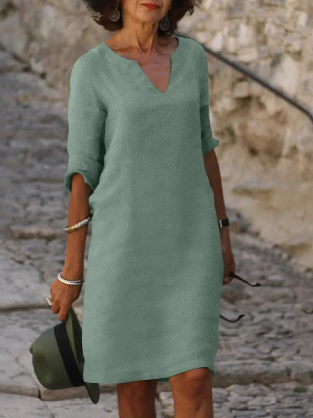 Selena | Elegantes Kleid mit V-Ausschnitt