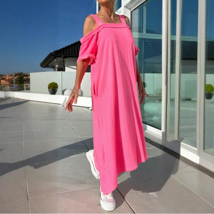 Dayana - lockeres Kleid mit seitlich offenen Schultern