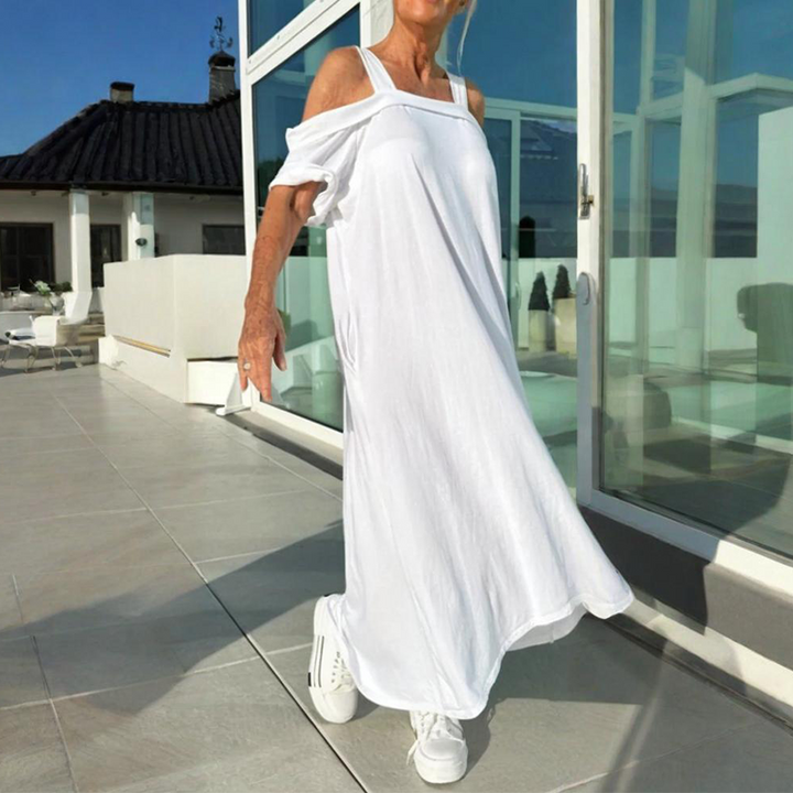 Dayana - lockeres Kleid mit seitlich offenen Schultern
