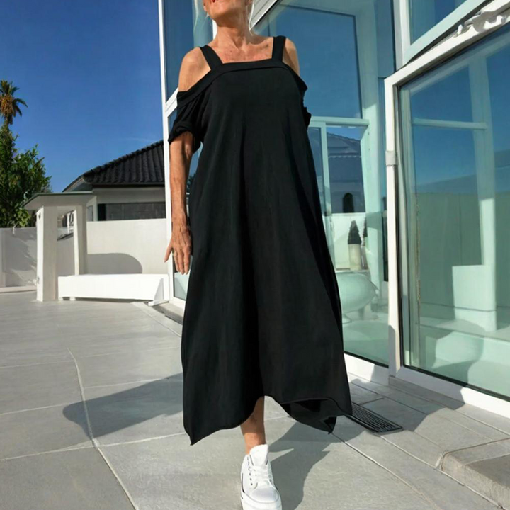 Dayana - lockeres Kleid mit seitlich offenen Schultern