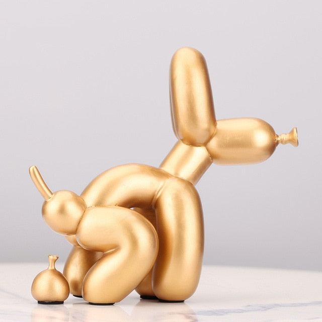 Ballonhund, der Statue macht