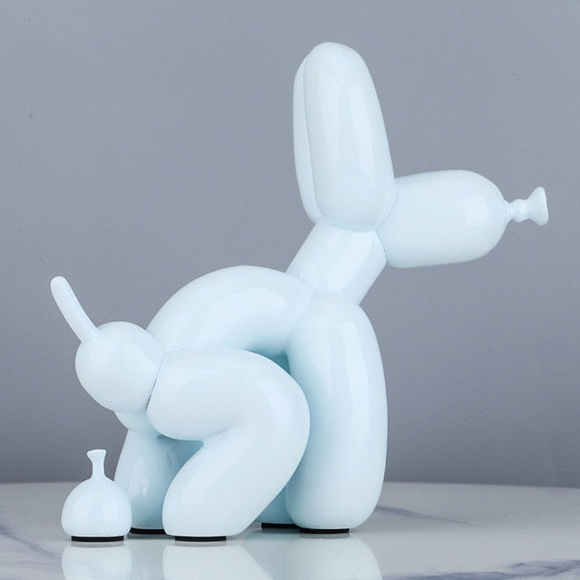 Ballonhund, der Statue macht