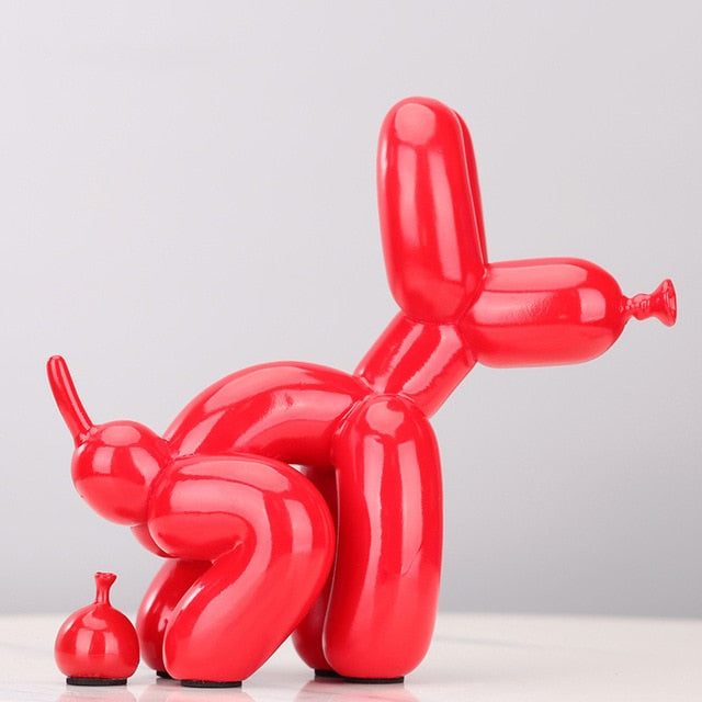 Ballonhund, der Statue macht