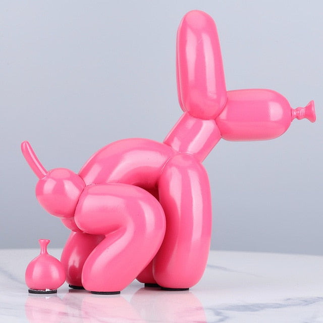 Ballonhund, der Statue macht