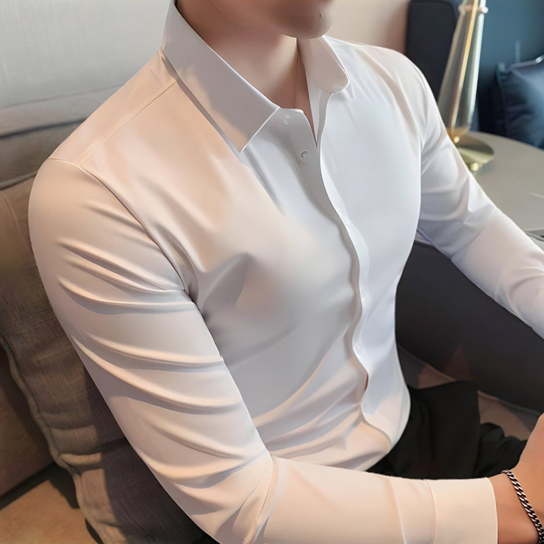Jay| Muskel-Fit Strickhemd